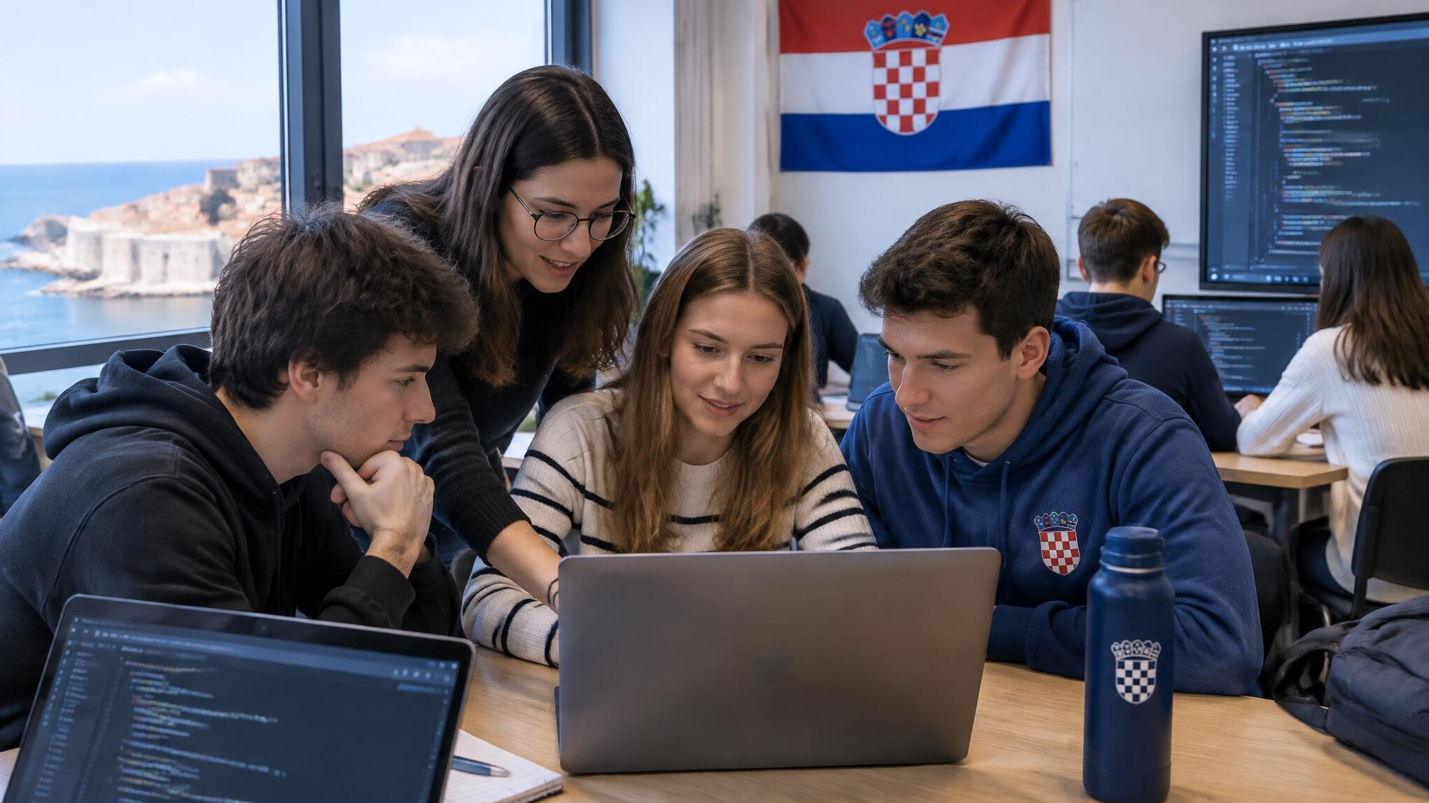 croatian students coding together